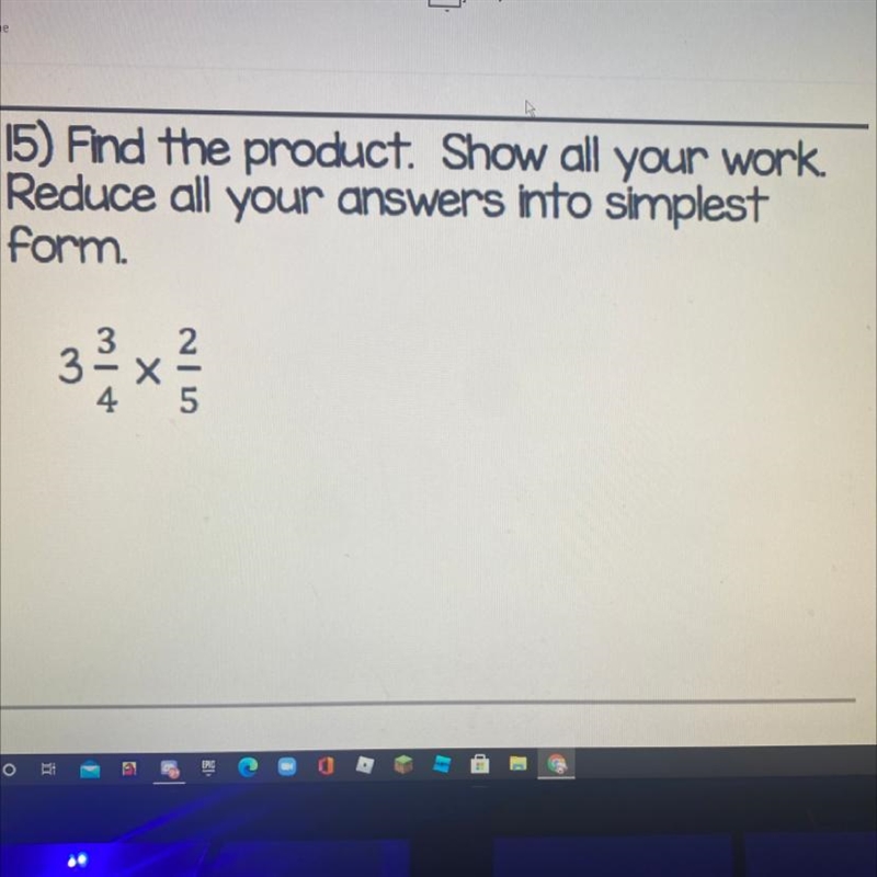 15) Find the product. Show all your work. Reduce all your answers into simplest form-example-1