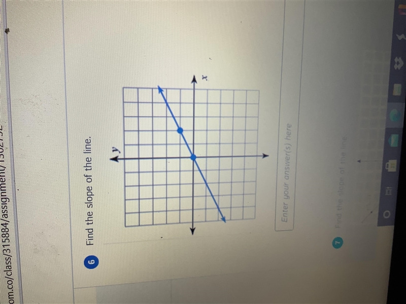 Find the slope of the line-example-1