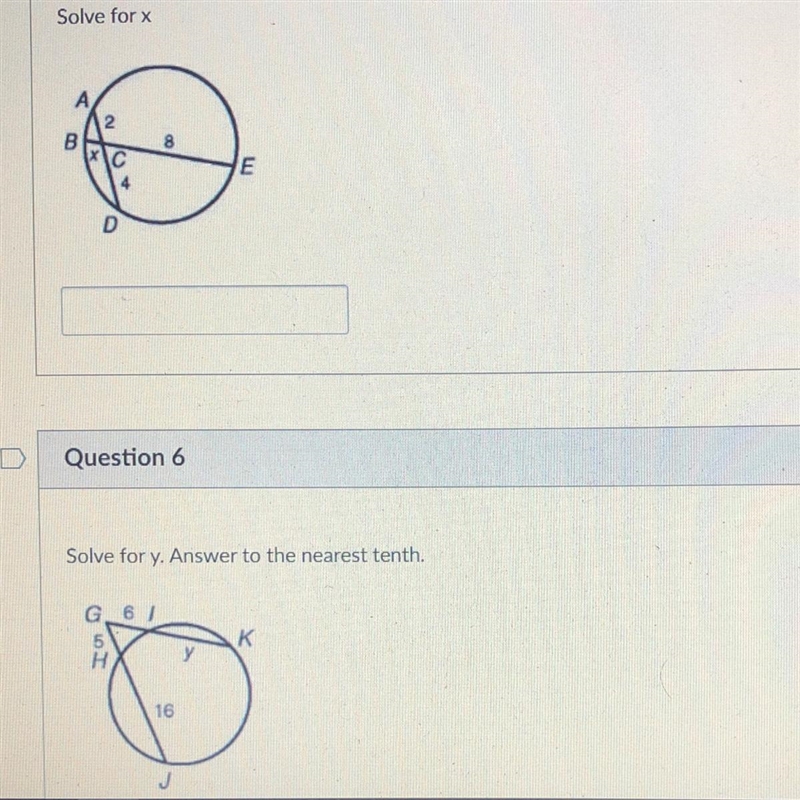 Solve for y. answer to the nearest tenth & solve for x. NEED HELP WITH BOTH THESE-example-1