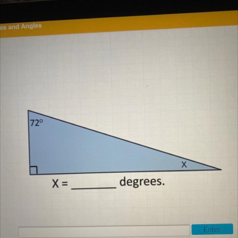 72° Х X= degrees. please help-example-1