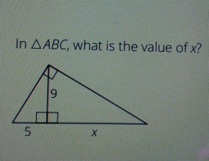 In ABC, what is the value of x?​-example-1