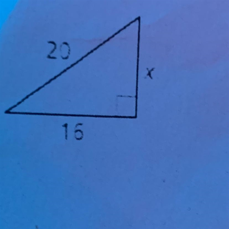 Find the value of x using the Pythagorean theorem-example-1