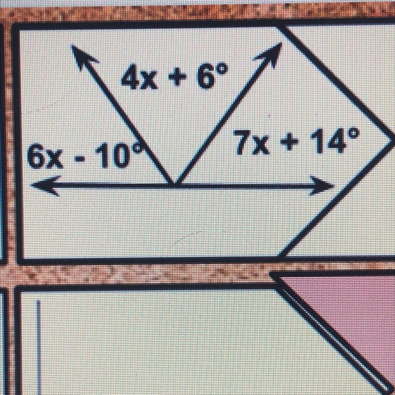 4x + 6° 6x - 100 7x + 14°-example-1