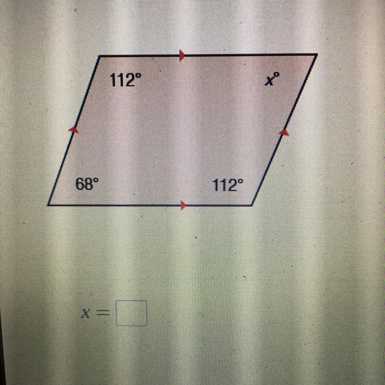 Determine the value of x in the diagram.-example-1