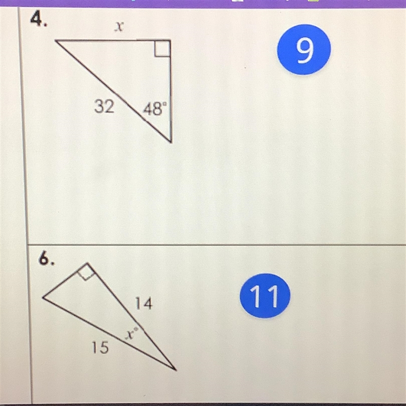 Solve for x, round to the nearest tenth.-example-1