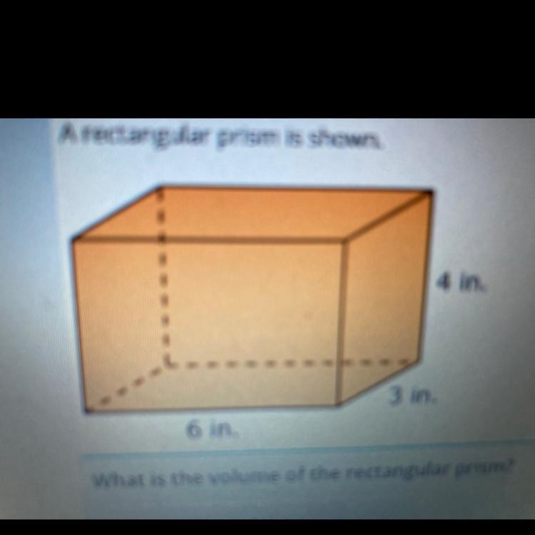 A rectangular prism is shown. What is the volume of the rectangular prism? A. 13 in-example-1