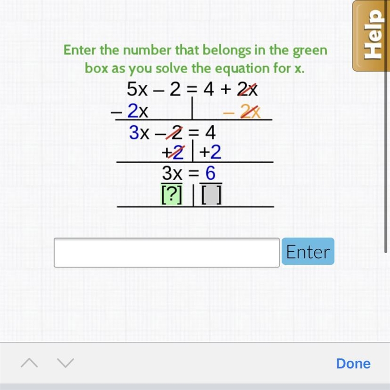 Enter the number that belongs in the green box (please enter both numbers for the-example-1