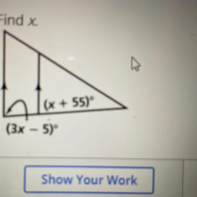 Find (x+55)° find (3x-5)° find x-example-1