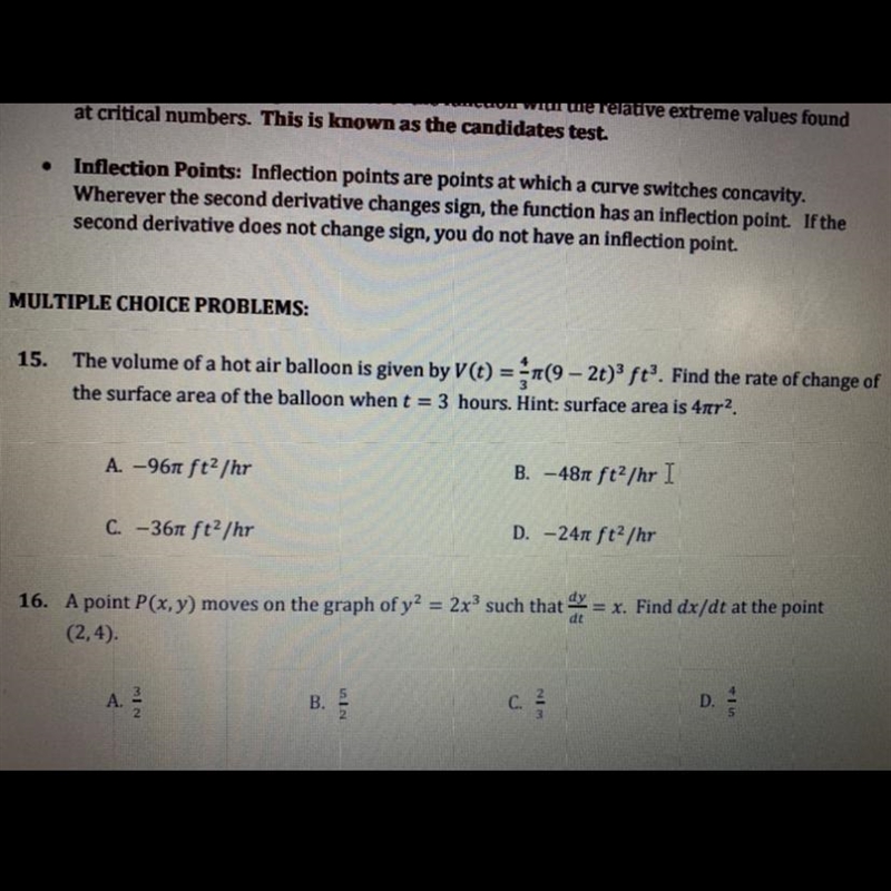 The volume of a hot air balloon is given by V--example-1