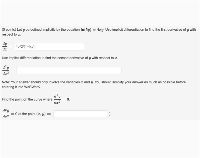 Calculus: dy/dx= ? (d^2y)/(dx^2)= ? d^2y/dx^2= 0 at point (x,y)=? ​-example-1