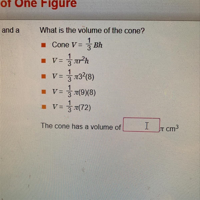 What is the volume of the cone?-example-1