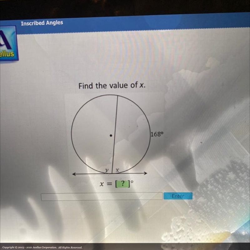 Find the value of x inscribed angles-example-1