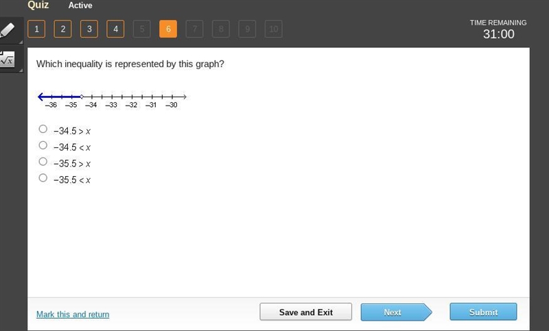 HELP ME I BEG OF YOU!!!! Which inequality is represented by this graph? A. Negative-example-1