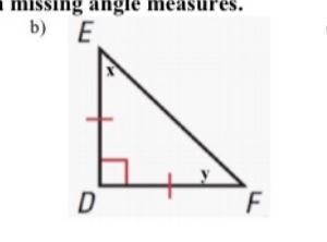 Please help this is due today! Calculate the unknown missing angle measures. Do not-example-1