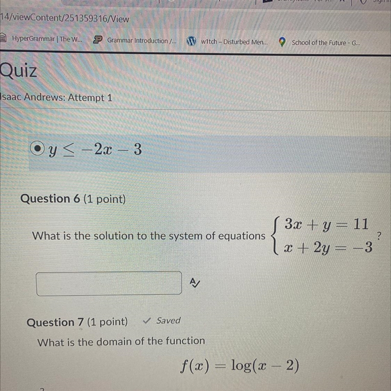 What is the solution to the system of equations-example-1