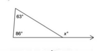 Please help this is due today! Calculate the unknown missing angle measures. Do not-example-1