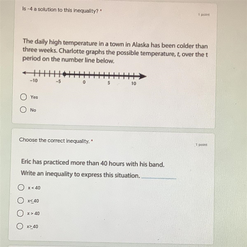 Please help image attached A) is -4 a solution to this inequality B) choose the correct-example-1