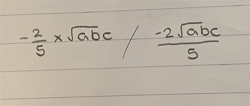 In the photo, are these 2 answers the same thing?-example-1