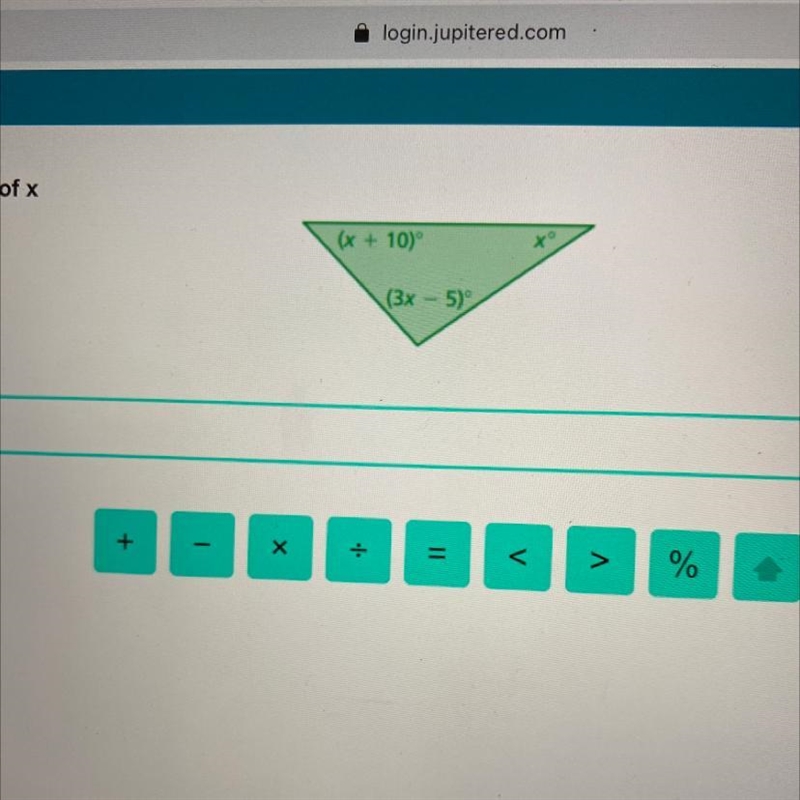 Find the value of x in degrees-example-1