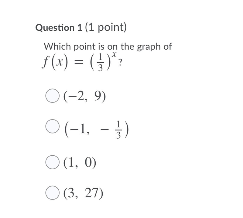 Which point in on the graph of-example-1