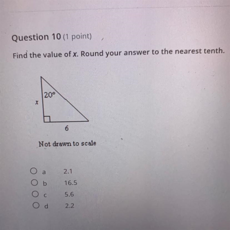 Find the value of x. Round your answer to the nearest tenth.-example-1