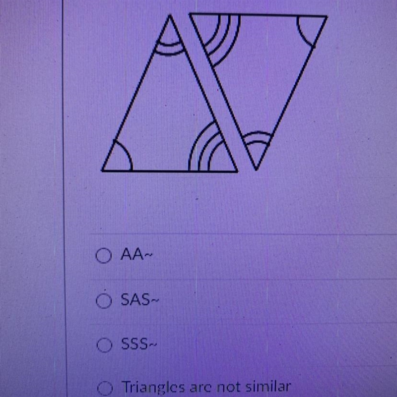 Why are these triangles similar?-example-1