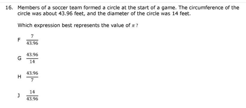 Which expression represents the value of pi?-example-1