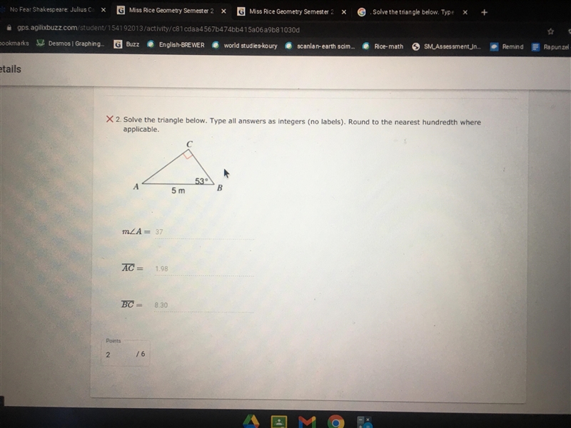 I need help finding the answer for ac and bc plz help-example-1