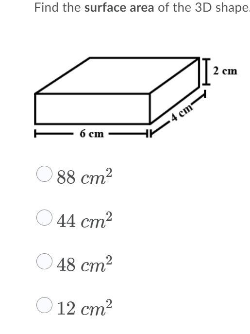 HELP PLEASE Find the surface area of the 3D shape.-example-1