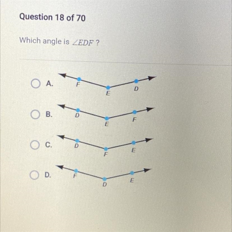 Which angle is EDF.-example-1