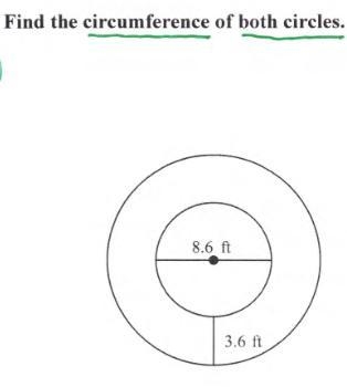 I think you use pie times diameter-example-1