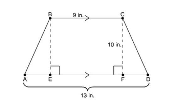 The figure below shows the front side of a purse in the shape of a trapezoid. Find-example-1