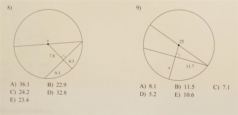 find the length of a segment indicated. Round your answer to the nearest tenth if-example-1