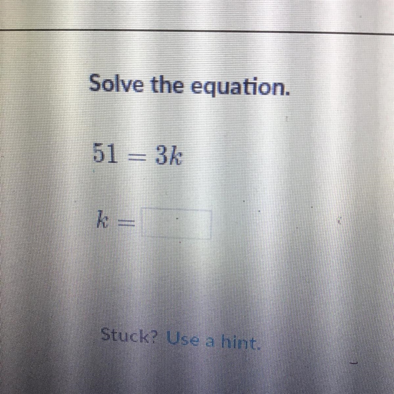 Solve the equation What is the k-example-1