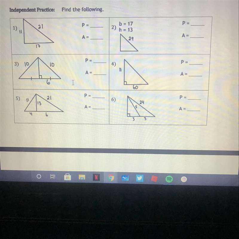 Perimeter of triangles. i really need help!-example-1