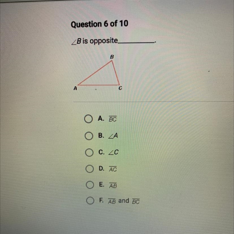 A B is opposite_____-example-1