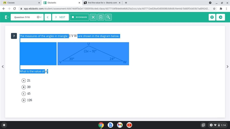 Find the value of x ....-example-1