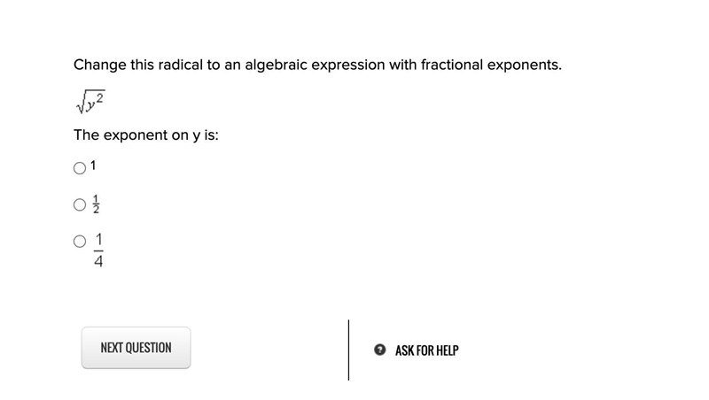 Change this radical to an algebraic expression with fractional exponents. The exponent-example-1