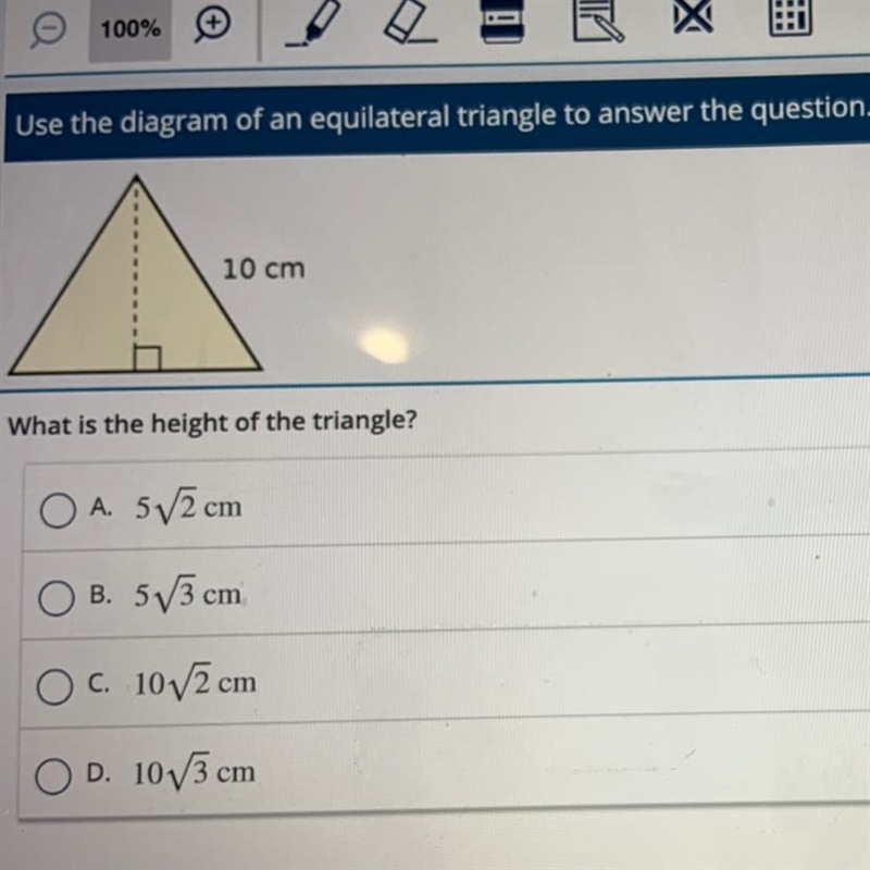 What is the height of the triangle???-example-1