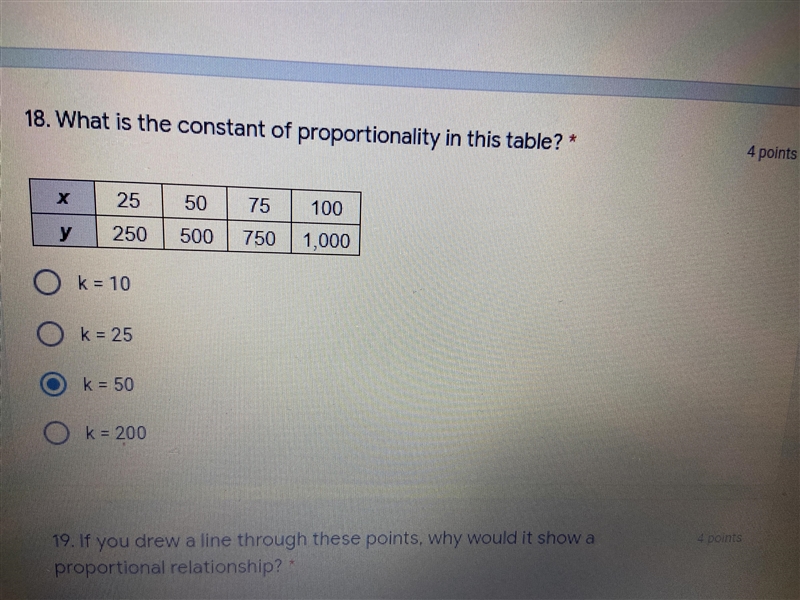 What is the constant of proportionality in this table?-example-1