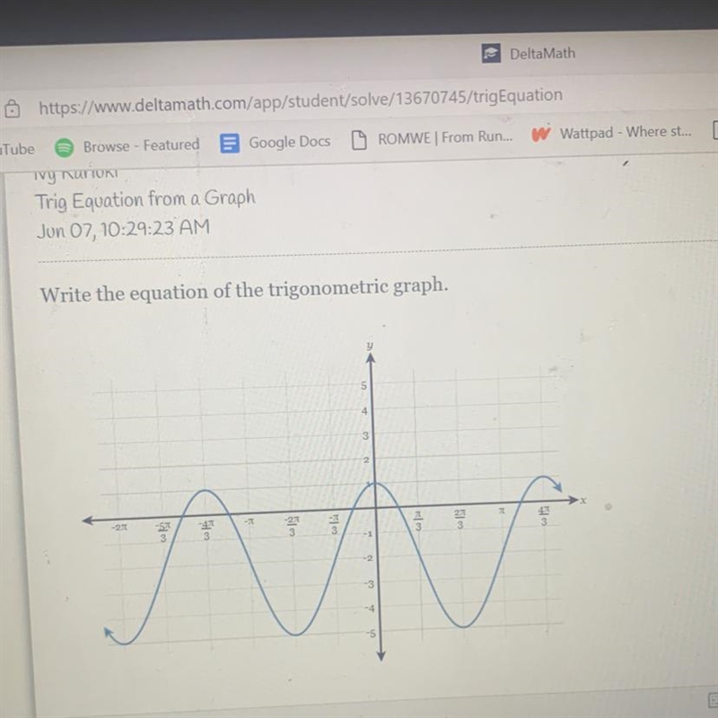 Write the equation of the trigonometric graph.-example-1