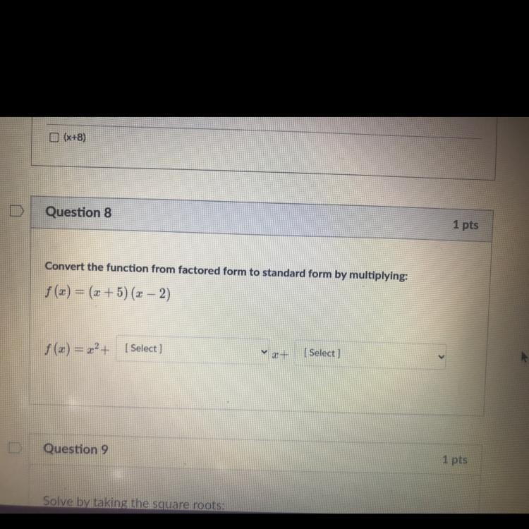 Convert the function from factored form to standard form by multiplying:-example-1