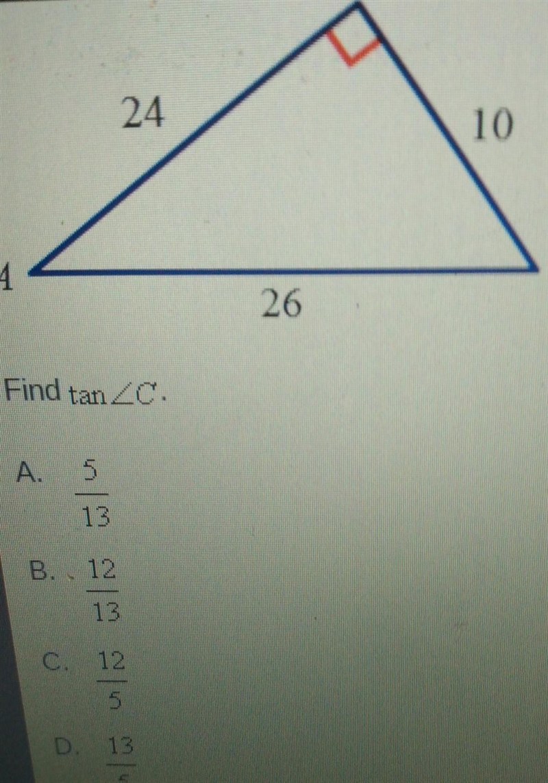 Find tan C will mark branylis​-example-1