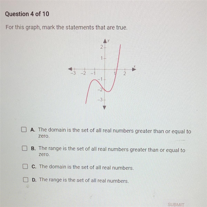 For this graph, mark the statements that are true.-example-1