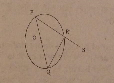 1. In the given figure O is the centre and PQ is the diameter of the circle. if the-example-1