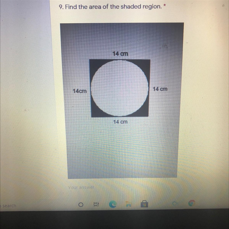 Find the area of the shaded region.-example-1