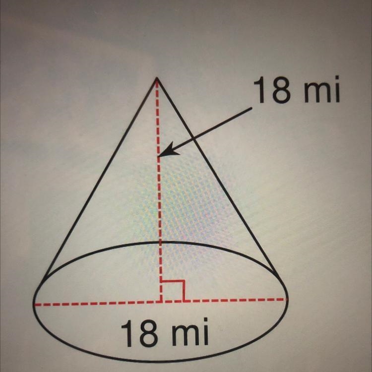 Find the volume for the cone-example-1