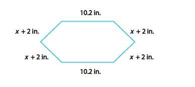 Enter an expression for the perimeter of the given figure. Simplify the expression-example-1