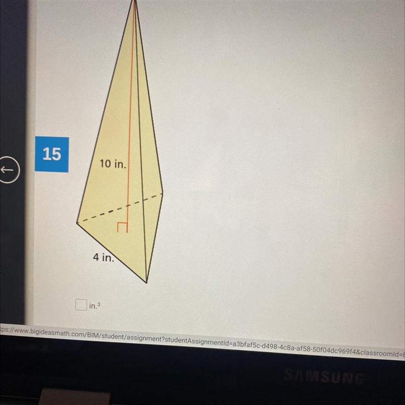 The base of the pyramid is an equilateral triangle. Find the volume of the pyramid-example-1