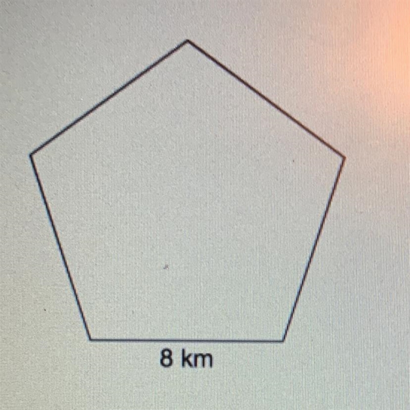 Find the area of each figure. Round your answer to the nearest tenth. 8 km-example-1